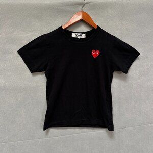 Comme Des Garcons Shirt Womens XS Black Top Heart Logo